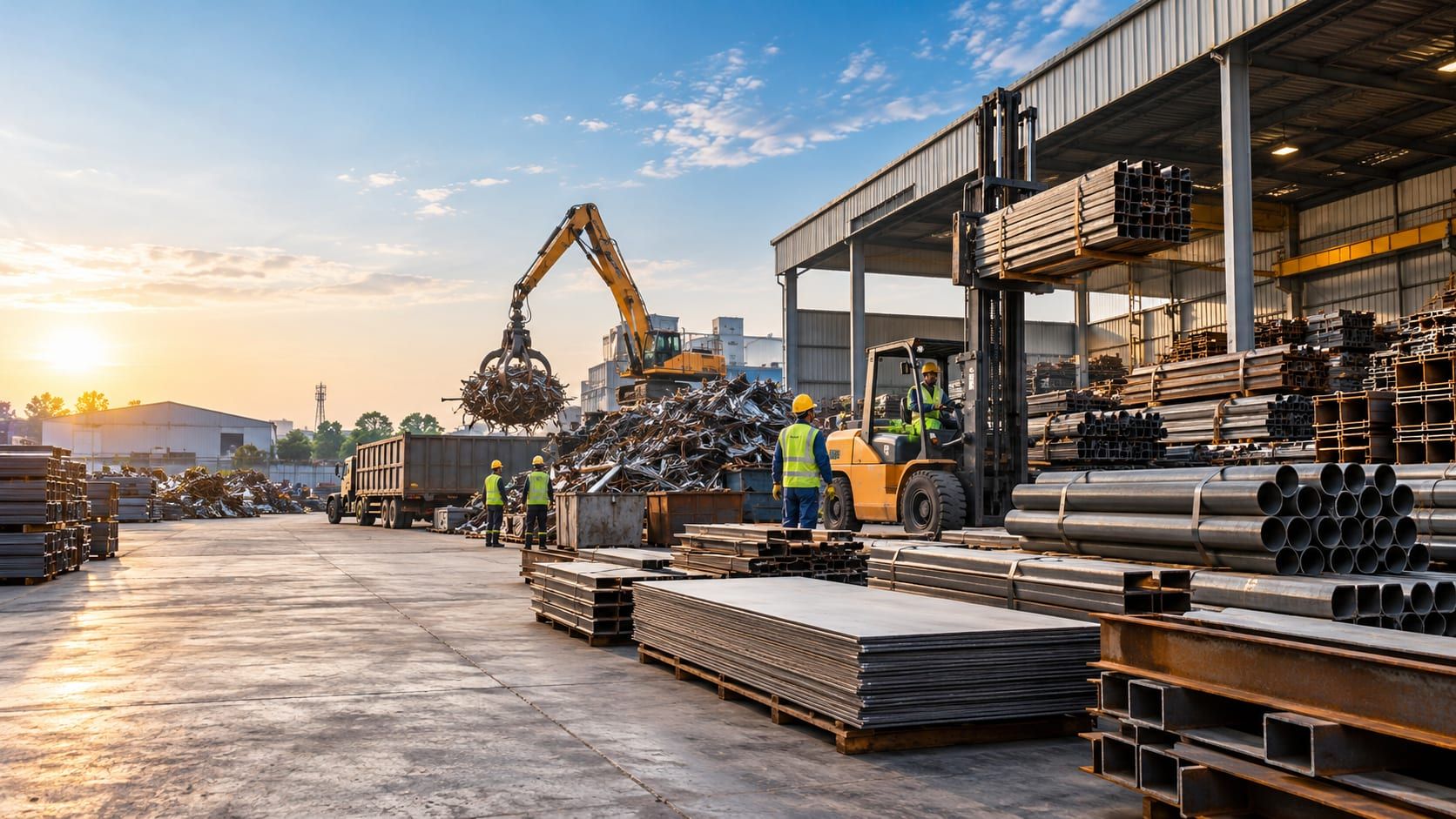 Scrap metal and steel materials